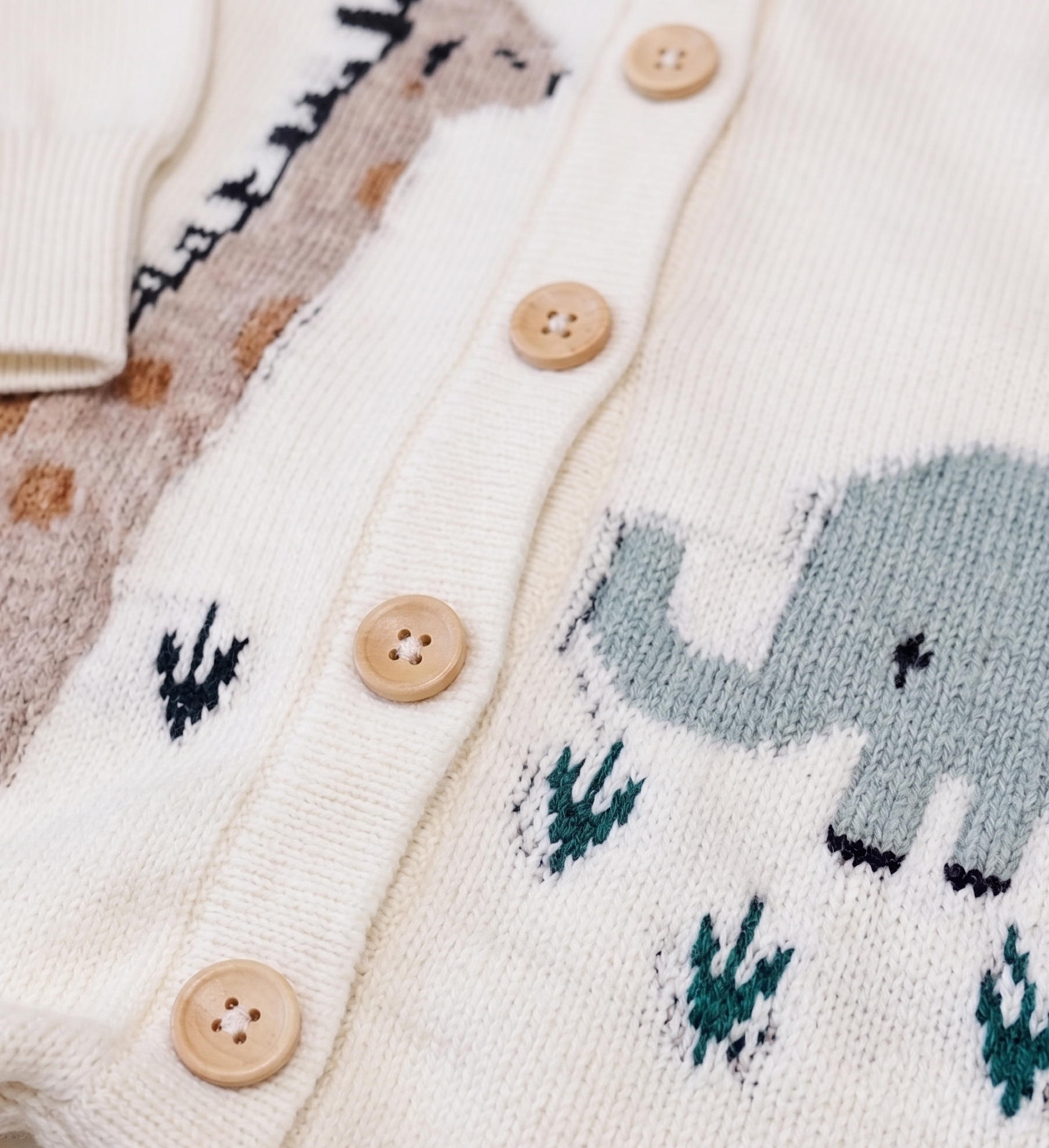 Baby Animal Print Knit Cardigan Romper | Handmade Baby SA