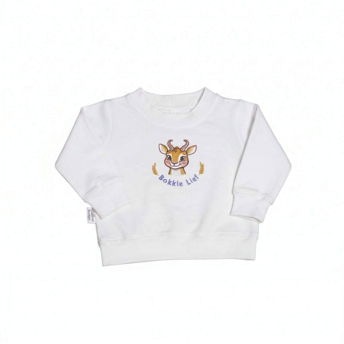 Embroidered Bokkie Baby Sweater – Unique Brushed Knit Top