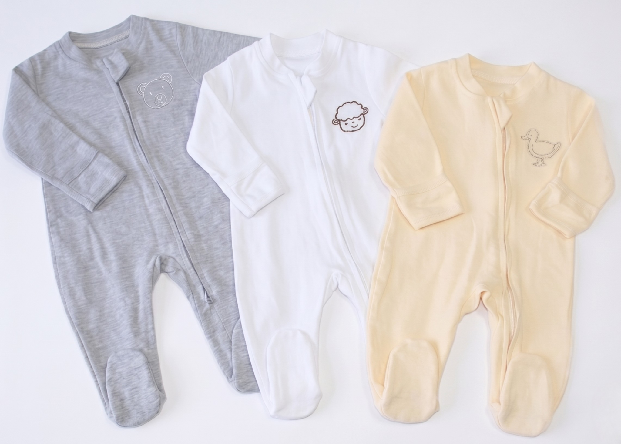Embroidered Baby Sleepsuit | 100% Cotton | 3 Colours SA