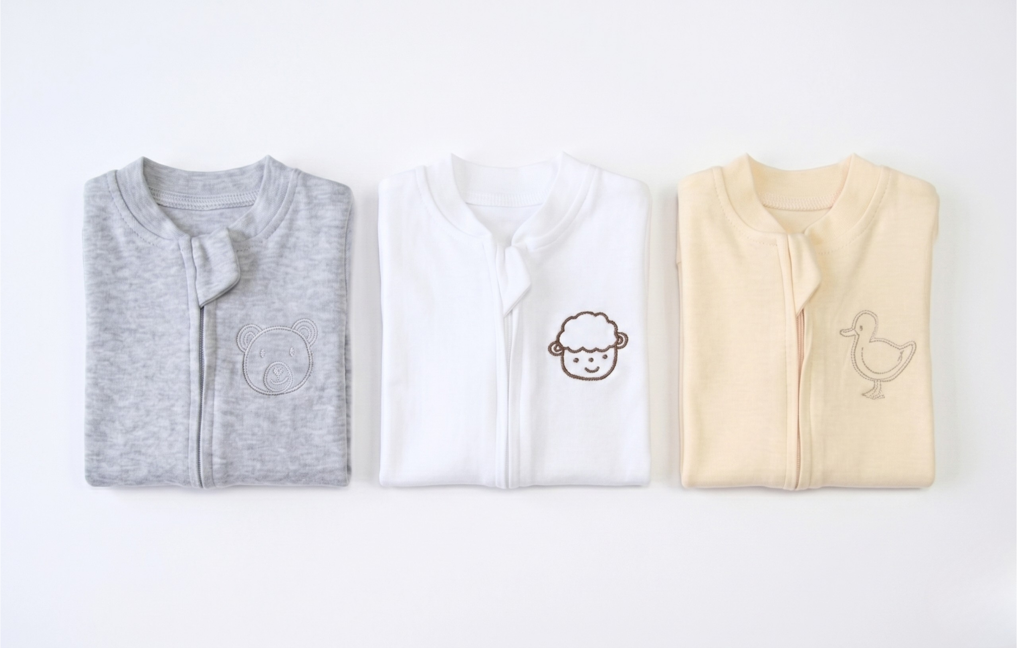 Embroidered Baby Sleepsuit | 100% Cotton | 3 Colours SA