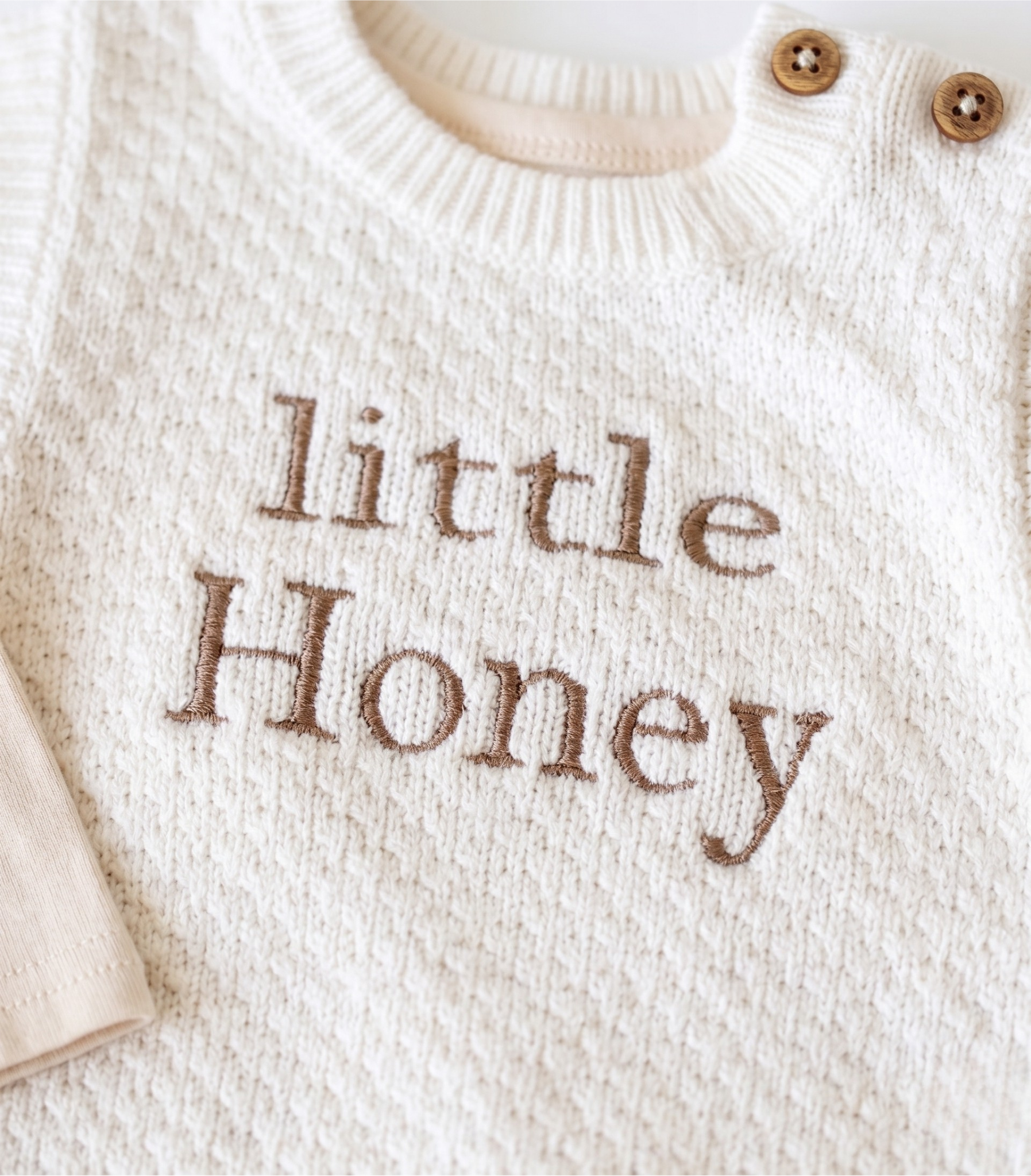 Little Honey Knit Romper Bow Set | Handmade Baby Outfit SA