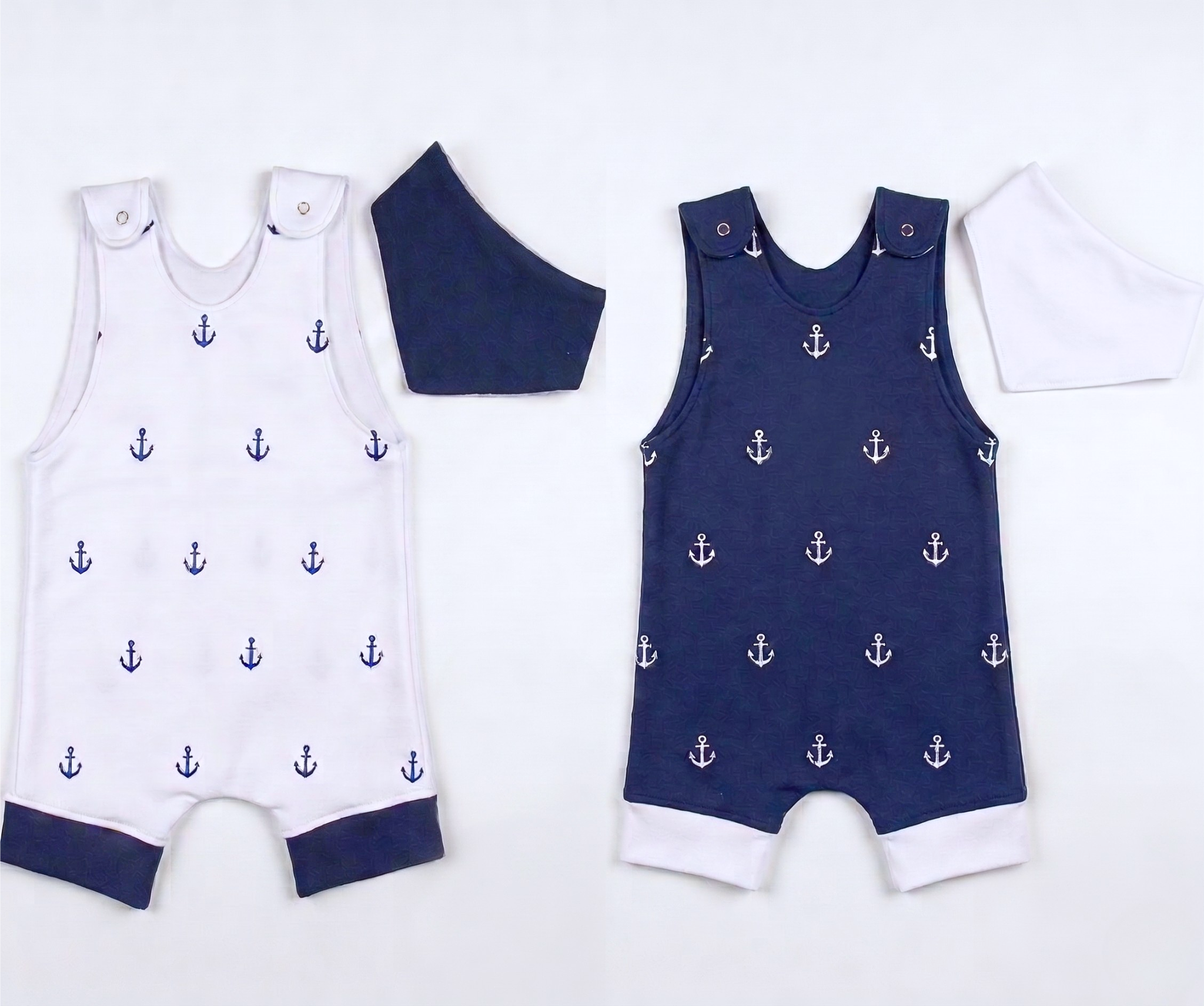 Ahoy Sailor Baby Romper & Bandana Set | Handmade Baby SA
