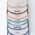 Custom Baby Name Crochet Toweling Burp Cloth Set | Personalised Baby Gift SA