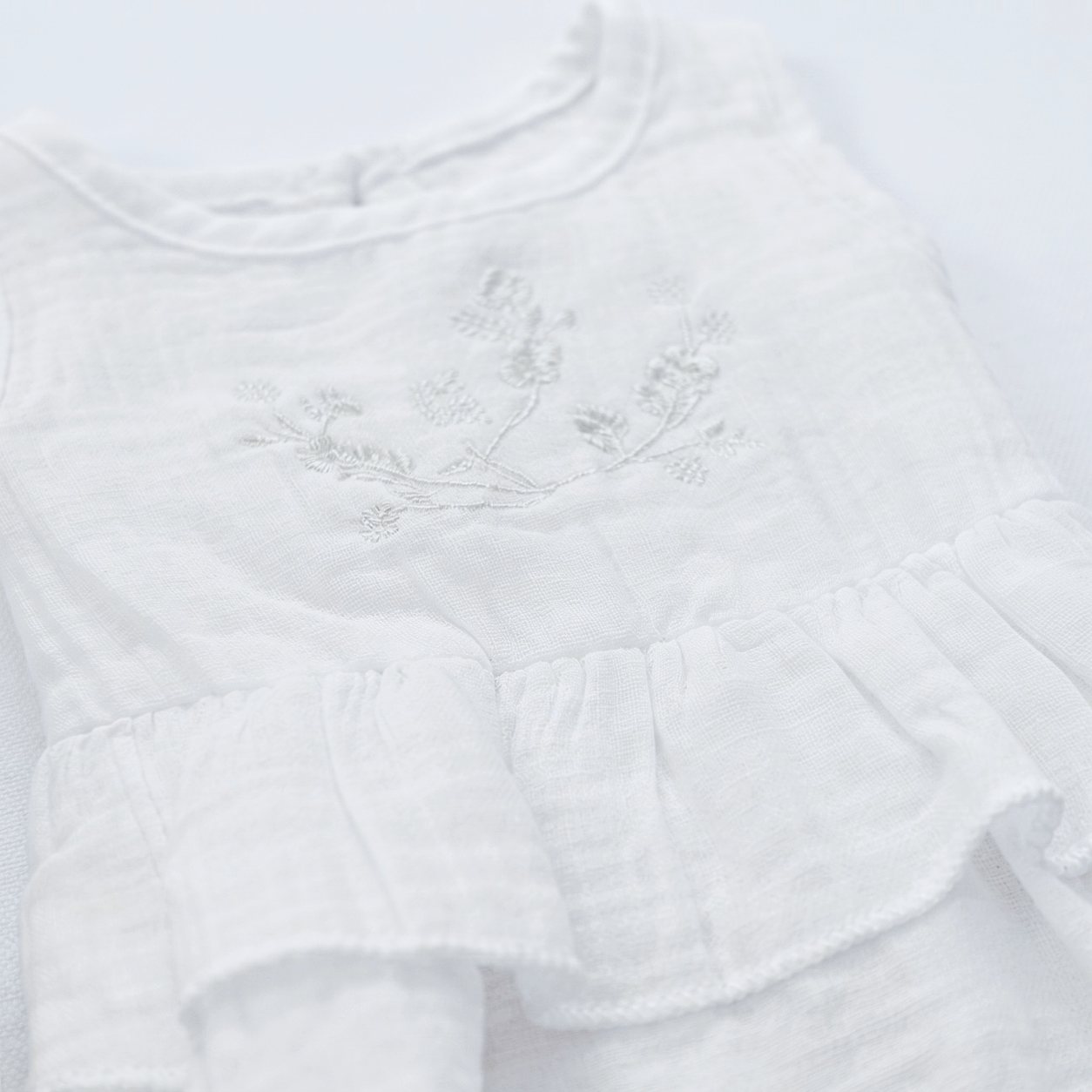 Ariana Muslin Ruffled Romper  | Baby Girl Romper SA