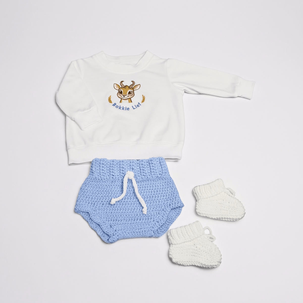 Embroidered Bokkie Baby Sweater – Unique Brushed Knit Top