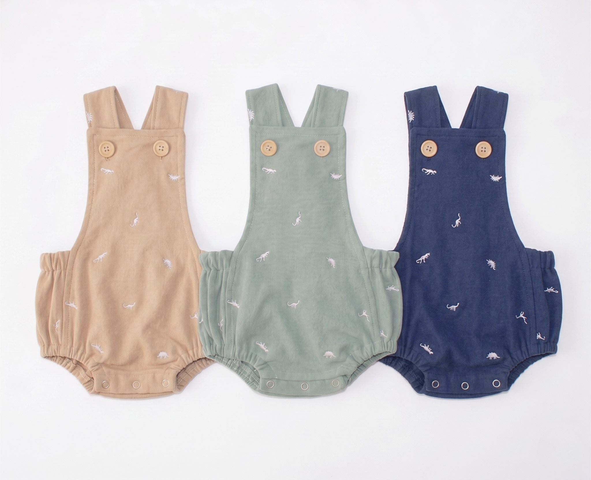 Embroidered Dinosaur Baby Romper | Handmade Baby Boy SA