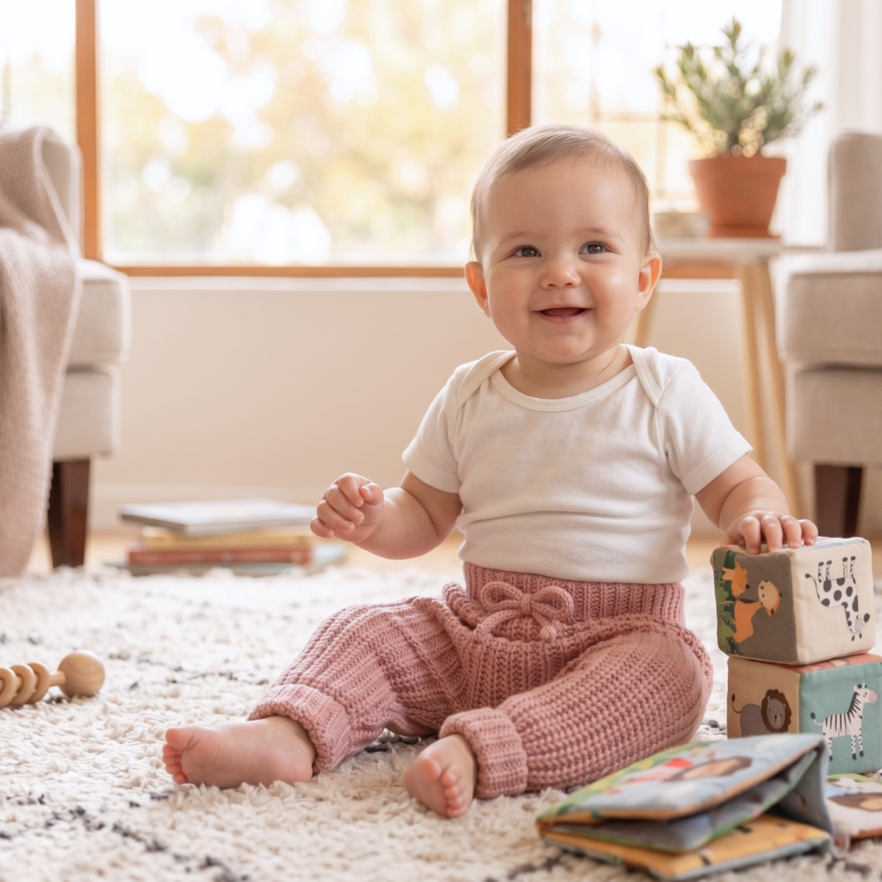 Little Elle Merino Grow-With-Me Pants | Baby Wool Pants SA