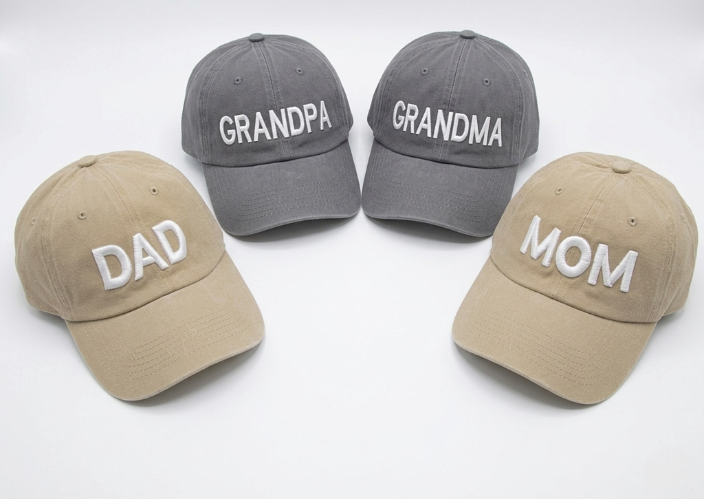 3D Embroidered Grandparent Caps | Newborn Gift SA