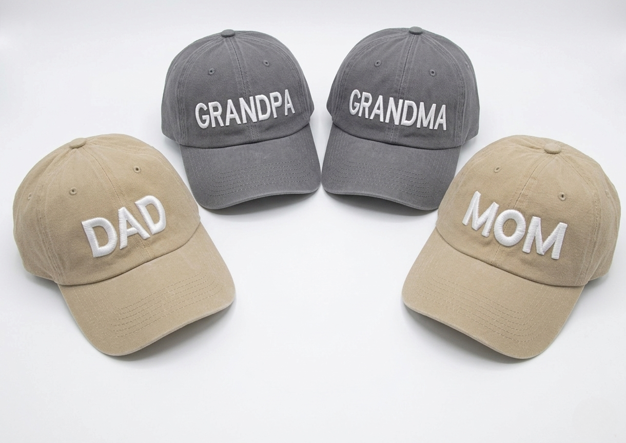 3D Embroidered Grandparent Caps | Newborn Gift SA