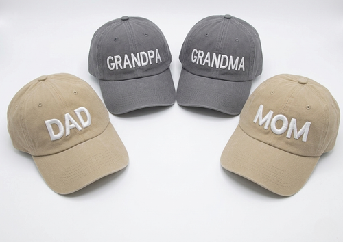 3D Embroidered Grandparent Caps | Newborn Gift SA