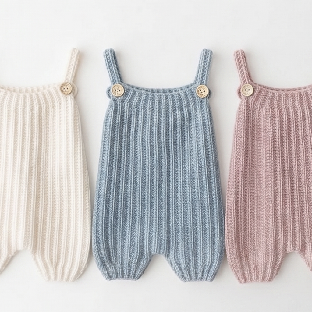 Little Merino Rib Dungarees | Handmade Baby Dungarees SA