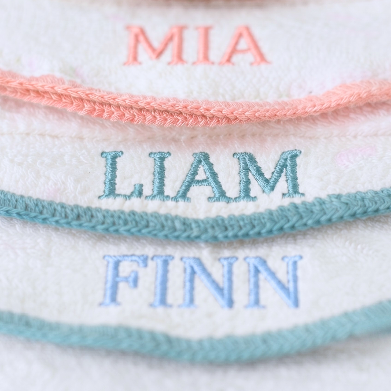 Custom Baby Name Crochet Toweling Burp Cloth Set | Personalised Baby Gift SA