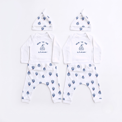 Baby Boy Gift Set – New to the Crew Embroidered Set by Lullave