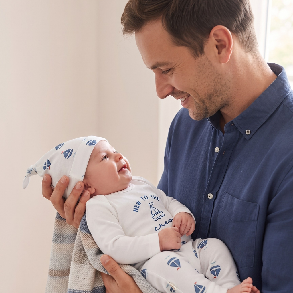 New to the Crew Embroidered Baby Boy Gift Set