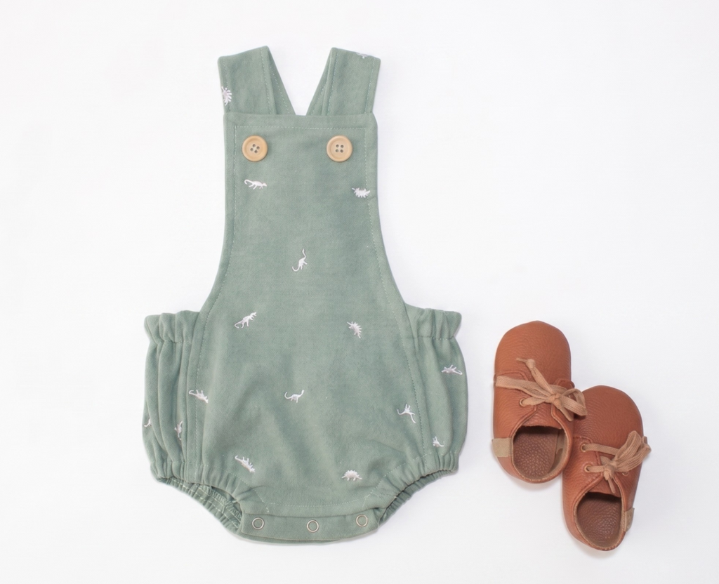 Embroidered Dinosaur Baby Romper | Handmade Baby Boy SA