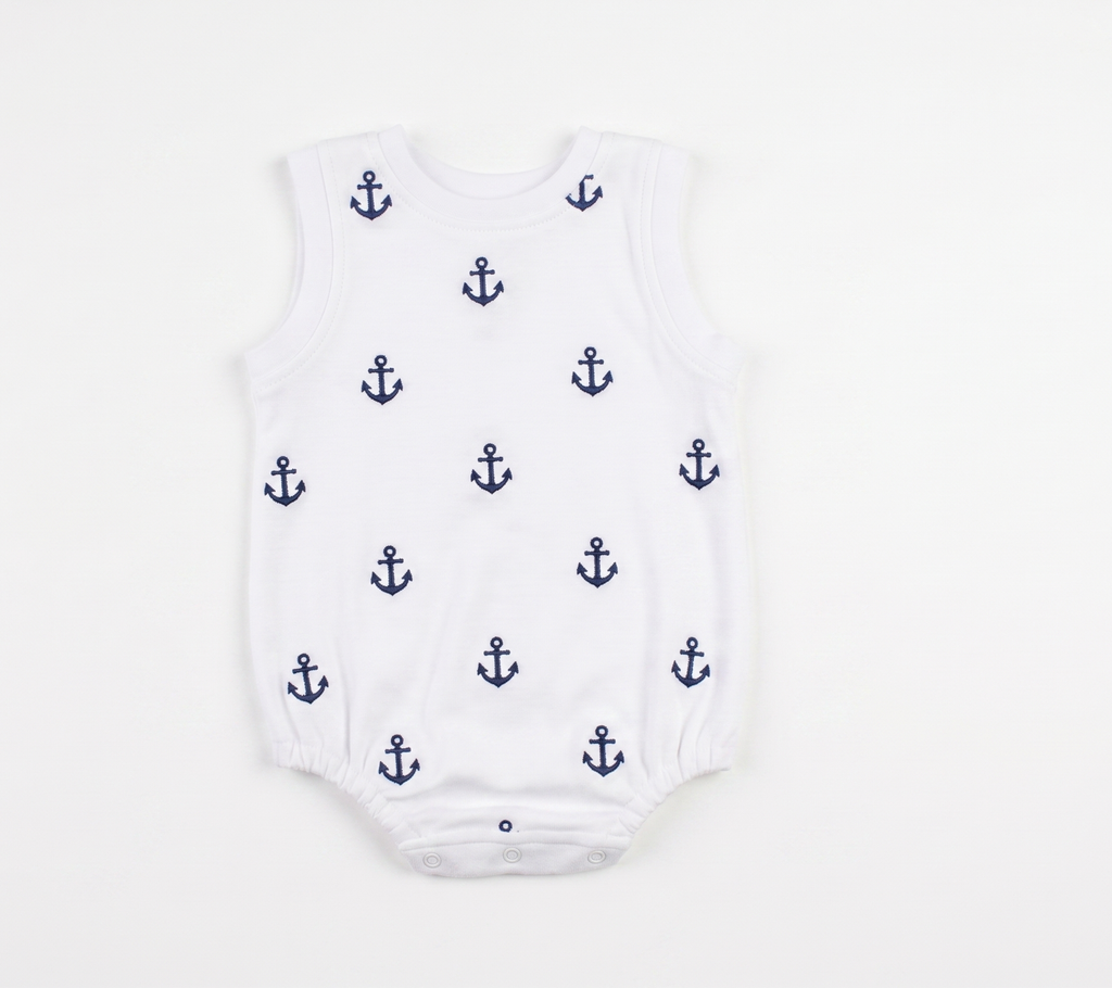 Little Boy Embroidered Bubble Romper | Handmade Baby Boy SA