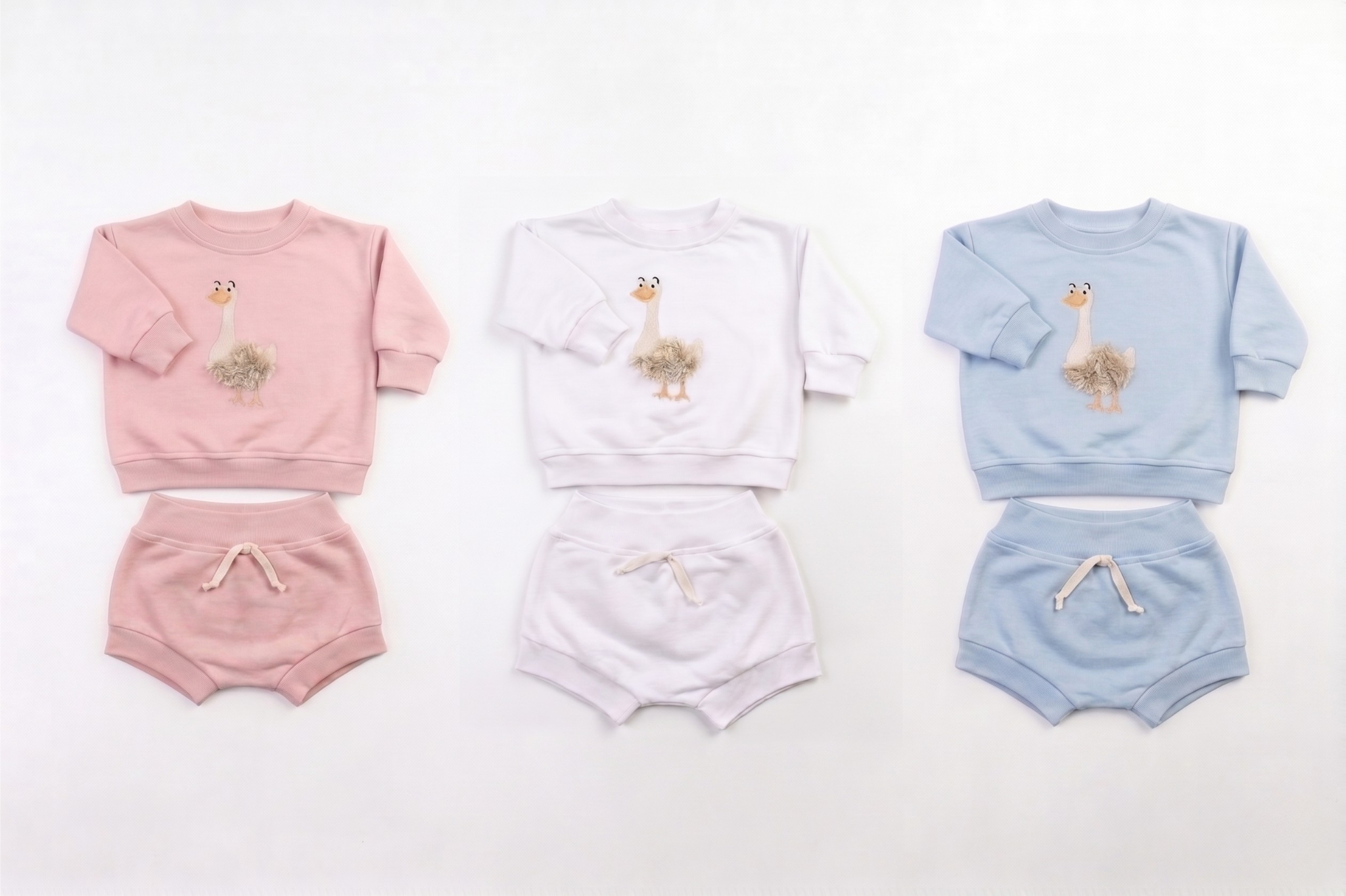 Little Fluffy Goose Baby Sweater Set | Handmade Knit SA