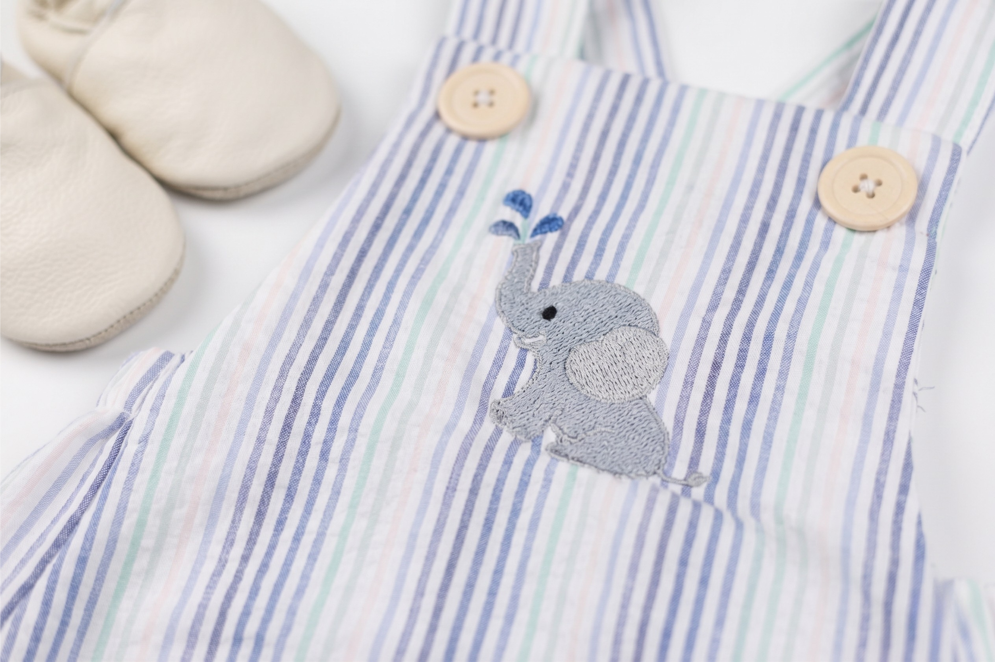 Rainbow Little Elephant Baby Romper | 100% Cotton Baby SA