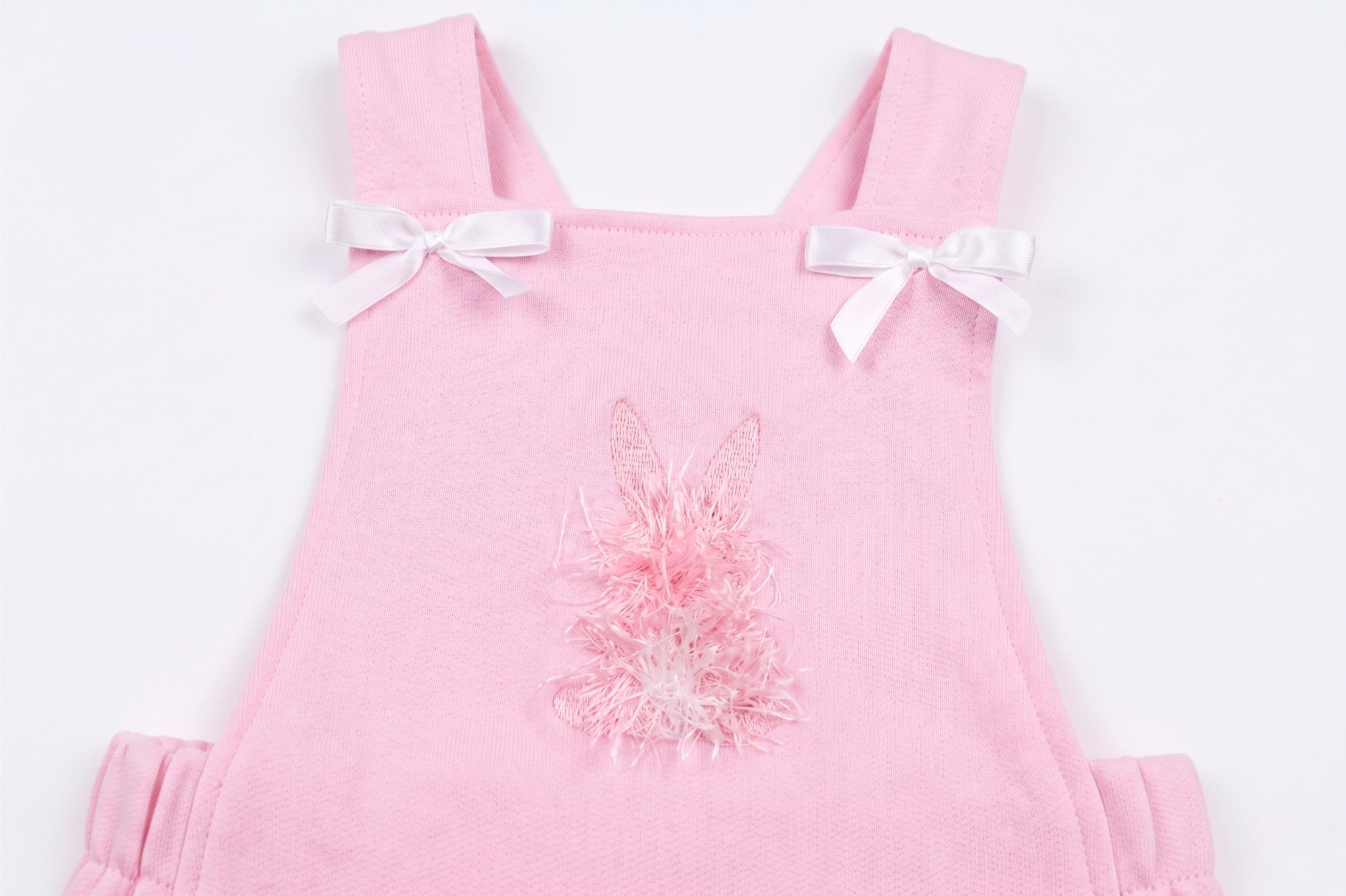 Ruffled Bunny Baby Romper | Custom Embroidered Cotton SA